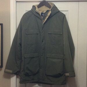 Woolrich Men's Green Hooded Jacket/parka